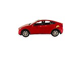 Mașinuță metalică cu sunete și lumini, roșie, 11.5 cm - imagine 2