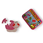 Set de 6 puzzle cu insecte și păsări în cutie metalică - imagine 3