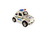Mașinuță metalică de poliție cu sunete și lumini, 9.5 cm