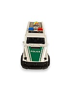 Mașinuță metalică de poliție, albă, 9.5 cm - imagine 3