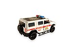 Mașinuță metalică ambulanță, albă, 9.5 cm - imagine 3