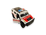Mașinuță metalică ambulanță, albă, 9.5 cm - imagine 2