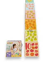 Cuburi de stivuit din carton – Turn Montessori cu 10 cuburi din carton gros - imagine 8