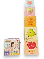 Cuburi de stivuit din carton – Turn Montessori cu 10 cuburi din carton gros - imagine 11