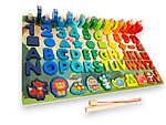 Joc logaritmic Montessori 6 în 1 cu animale - imagine 3