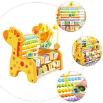 Joc educativ 3 în 1: abac (numărătoare), labirint de motricitate și cuburi rotative  - imagine 6