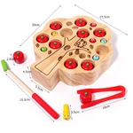 Joc Montessori de motricitate Copacul cu mere și viermișori - imagine 5