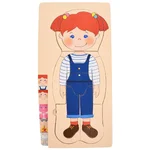 Puzzle din lemn în straturi cu anatomia corpului uman - model fată