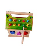 Căsuță multifuncțională din lemn cu 4 activități - imagine 2