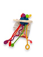 Jucărie senzorială, de dentiție și de motricitate pentru bebeluși OZN Montessori - albastru - imagine 5