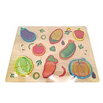 Puzzle încastru 3D din lemn cu legume - imagine 3