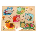 Puzzle încastru 3D din lemn cu insecte