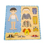 Puzzle din lemn Îmbracă Băiatul - imagine 4