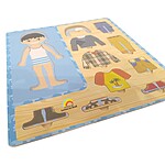 Puzzle din lemn Îmbracă Băiatul - imagine 5