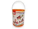 Cuburi din lemn de construit - set 40 de piese cu litere - imagine 4