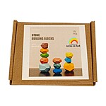 Pietre de stivuit și de echilibru din lemn - set cu 11 piese - imagine 2