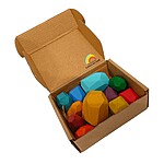 Pietre de stivuit și de echilibru din lemn - set cu 11 piese - imagine 3