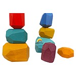 Pietre de stivuit și de echilibru din lemn - set cu 11 piese - imagine 5