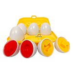 Joc Montessori de potrivire și asociere – set 6 ouă cu forme