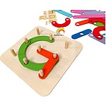 Joc educativ de tip Montessori, Geoboard din lemn - imagine 5
