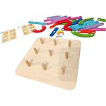 Joc educativ de tip Montessori, Geoboard din lemn - imagine 7