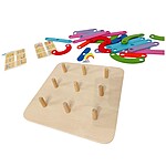 Joc educativ de tip Montessori, Geoboard din lemn - imagine 9