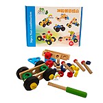 Jucărie educativă pentru asamblat, din lemn și plastic