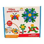 Tangram din lemn cu 250 de piese - forme și cifre - imagine 5