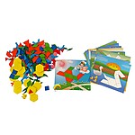 Tangram din lemn cu 250 de piese - forme și cifre - imagine 2