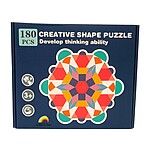 Tangram din lemn cu 180 de piese - imagine 2