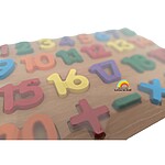 Puzzle încastru 3D din lemn cu numere și operații matematice - imagine 4
