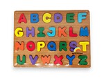 Puzzle încastru 3D din lemn cu litere mari