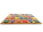 Puzzle încastru 3D din lemn cu litere mari - imagine 3