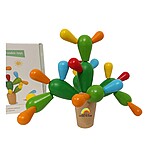 Joc din lemn de echilibru, îndemânare, atenție și construcție creativă Cactus Wooden Toy - imagine 4
