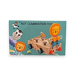 Jucărie educativă pentru asamblat tip banc de lucru cu unelte, din lemn și plastic - imagine 10