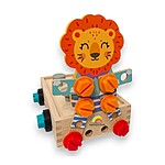 Jucărie educativă pentru asamblat tip banc de lucru cu unelte, din lemn și plastic - imagine 6