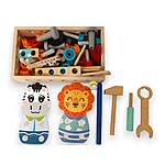 Jucărie educativă pentru asamblat tip banc de lucru cu unelte, din lemn și plastic - imagine 3
