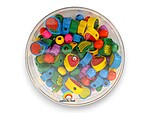 Mărgele din lemn de șnuruit/înșiruit cu fructe și biluțe, 95 de piese - imagine 5
