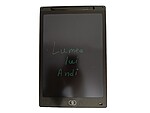 Tabletă cu ecran LCD de 12″, pentru scris și desenat, cu buton de ștergere-neagră