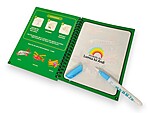 Carte reutilizabilă de colorat cu apă Magic Book- mijloace de transport -verde - imagine 2