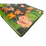 Carte educativă cu 6 puzzle-uri din carton gros - model animale de la Zoo - imagine 4