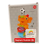 Elefant interactiv care bate la tobe, cu sunete, lumini și minge plutitoare - albastru - imagine 8