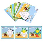 Tangram din lemn cu 250 de piese - forme și cifre - imagine 9