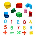 Tangram din lemn cu 250 de piese - forme și cifre - imagine 8