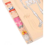 Puzzle din lemn în straturi cu anatomia corpului uman - model fată - imagine 3