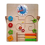 Planșă de activități Busy Board multifuncțional cu: labirint, ceas, șuruburi și numărătoare - imagine 3