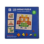 Joc creativ din lemn  Mozaic cu 120 piese - Bufnița - imagine 5