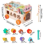 Joc multifuncțional Montessori: sortator de forme, joc de pescuit și recoltat, joc de rol cu ferma - imagine 10