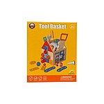 Coș cu unelte. Jucărie educativă pentru asamblat tip banc de lucru, din lemn și plastic - imagine 8