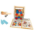 Coș cu unelte. Jucărie educativă pentru asamblat tip banc de lucru, din lemn și plastic - imagine 4
